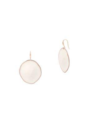 Robert Lee Morris Soho Patina Bar Rose Goldtone Disc Drop Earrings