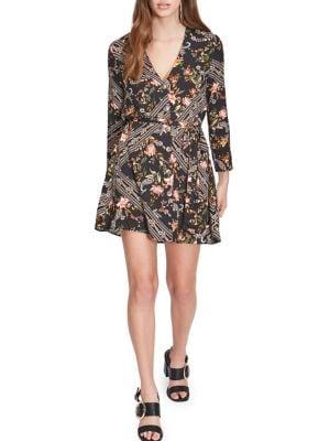 Miss Selfridge Scarf-print A-line Button-front Dress