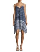 Two By Vince Camuto Mixed-print Shift Dress