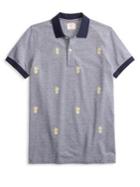 Brooks Brothers Red Fleece Embroidered Pineapple Cotton Polo