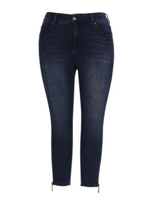 Melissa Mccarthy Seven7 Plus Skinny Zipper Jeans