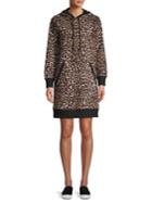 Michael Michael Kors Mega Cheetah-print Hoodie Dress