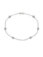 Lord & Taylor Sterling Silver Rhinestone Anklet