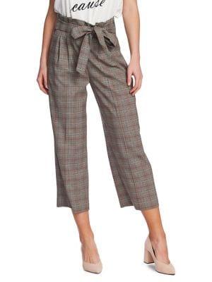 1.state Plaid Wide-leg Pants