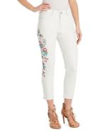 Jessica Simpson Embroidered Cropped Skinny Jeans