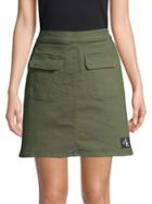 Calvin Klein Patch Pocket A-line Mini Skirt