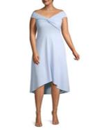 Quiz Curve Plus High-low Off-the-shoulder A-line Dress