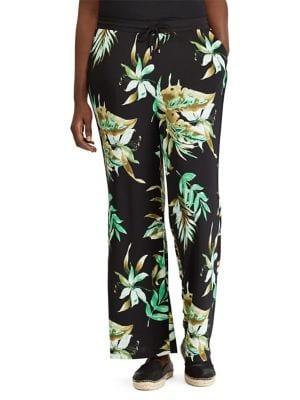Lauren Ralph Lauren Plus Printed Wide-leg Pants