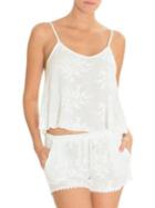In Bloom Birdsong Embroidered Cropped Cami And Shorts Set