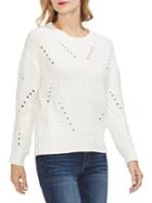 Vince Camuto Estate Jewels Perforated Sweater