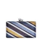 Nina Jamboree Crystal Striped Minaudiere