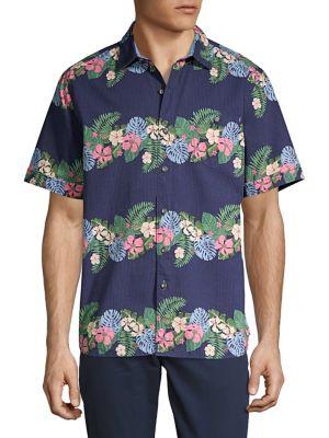 Tommy Bahama Regular-fit Lei Low Stripe Camp Shirt