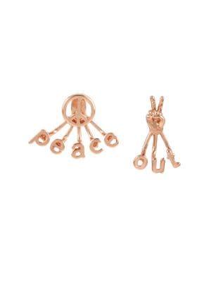 Bcbgeneration Affirmation Peace Out Front Back Earring