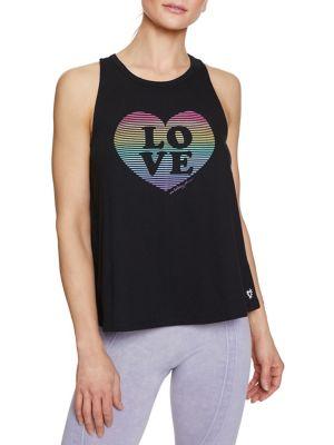 Betsey Johnson Graphic Cotton Blend Tank Top