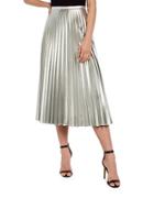 Bardot Metallic Pleat Skirt