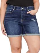 Addition Elle Love And Legend Plus Distressed Denim Shorts