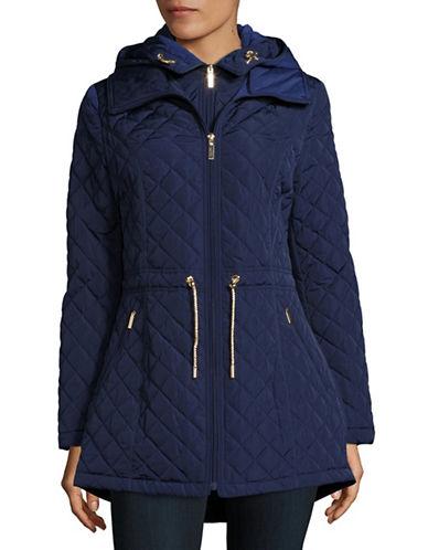 Laundry By Shelli Segal Quilted Zipped Hooded Jacket