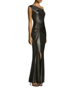 Laundry By Shelli Segal Shirred Floor-length Gown