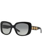 Versace Medallion Arm 56mm Square Sunglasses