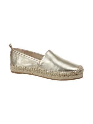 Sam Edelman Khloe Metallic Espadrille Leather Loafers