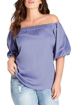 City Chic Plus Akemi Off-the-shoulder Top