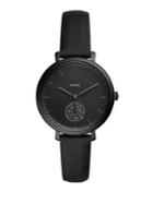 Fossil Jacqueline Three-hand Stainless Steel & Leather-strap Watch