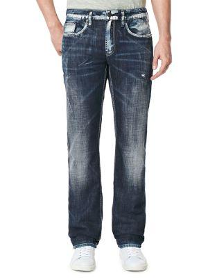 Buffalo David Bitton Distressed Straight Leg Jeans