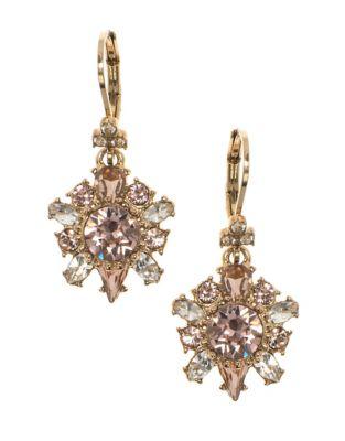 Marchesa Swarovski Crystal Vintage Drop Earrings