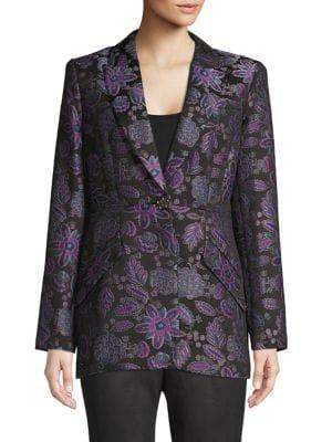 Elie Tahari Brocade Floral Jacket