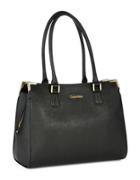Calvin Klein Saffiano Leather Satchel Bag