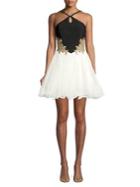 Blondie Nites Embroidered Fit-&-flare Dress