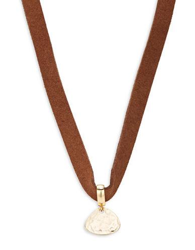 Design Lab Lord & Taylor Hammered Pendant Choker Necklace
