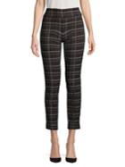 Lord & Taylor Plaid Cropped Pants