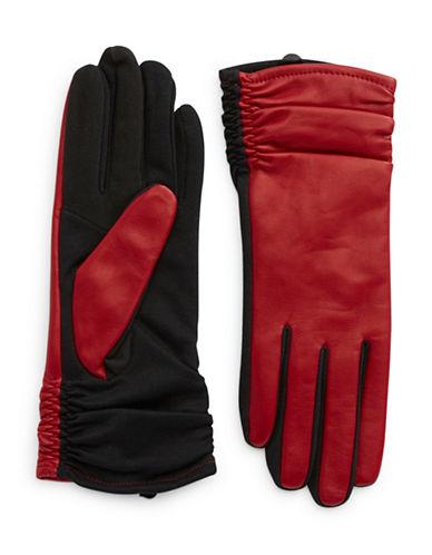 Lord & Taylor Cherry Ruched Gloves