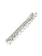 Carolee Marlene Crystal & 8mm Cabochon Glass Pearl Bracelet