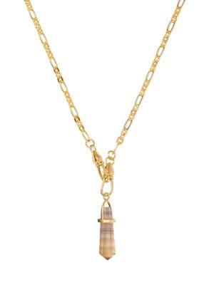 Sole Society Charms & Links Goldtone And Crystal Adjustable Necklace
