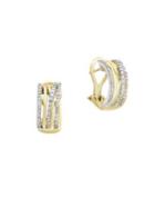 Effy Duo 0.47 Tcw Diamond, 14k White & Yellow Gold Earrings