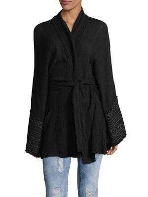 Free People Long-sleeve Wrap Top