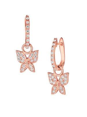 Morris & David 14k Rose Gold & Diamond Drop Earrings