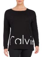 Calvin Klein Performance Plus Logo Accented Stretch Performance Top