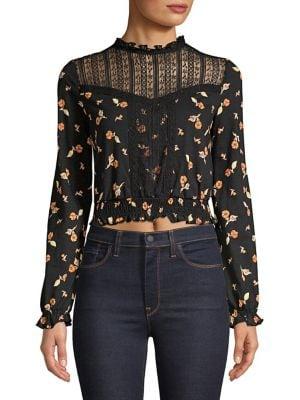 Miss Selfridge Long Sleeve Victoriana Top