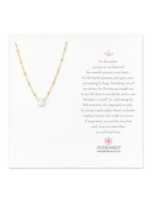 Dogeared Pearls Of 6mm Freshwater Pearl And 14k Goldplated Sterling Silver Necklace