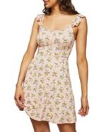Miss Selfridge Floral Frill Buttoned Dress