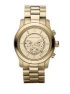 Michael Kors Runway Goldtone Stainless Steel Chronograph Bracelet Watch
