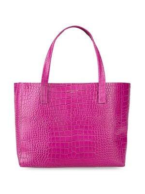 Kurt Geiger London Violet Embossed Leather Tote