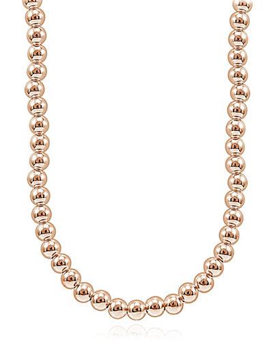 Lord & Taylor Rose Goldplated Beaded String Necklace
