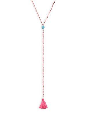Design Lab Lord & Taylor Beaded Tassel Y-necklace