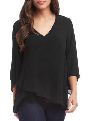 Karen Kane Bracelet Sleeve Asymmetric Top