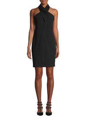 Eliza J Sleeveless Halter Twist Sheath Dress