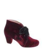 Patricia Green Clair Velvet Lace-up Booties